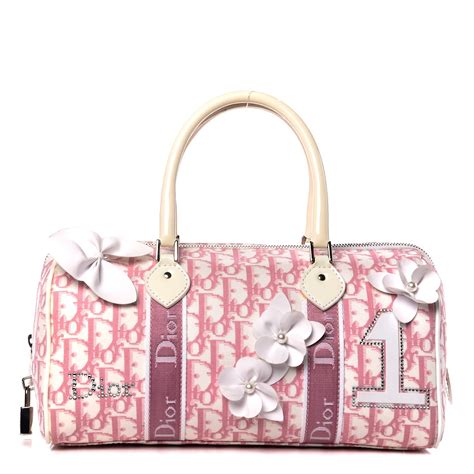 CHRISTIAN DIOR Monogram Girly Boston Pink